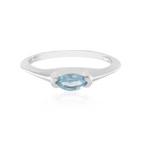 Bague en argent et Aigue-marine du Brésil