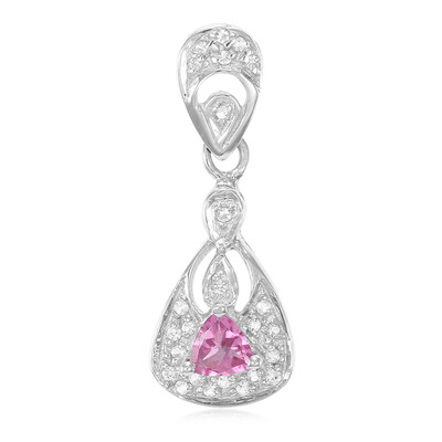 Pendentif en argent et Tourmaline rose du Brésil