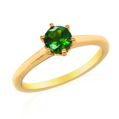 Bague en argent et Diopside de Russie