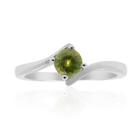 Bague en argent et Vésuvianite