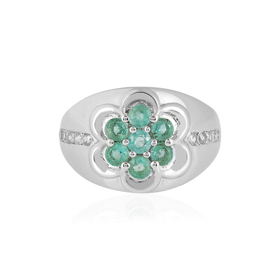 Bague en argent et Emeraude de Russie (de Melo)