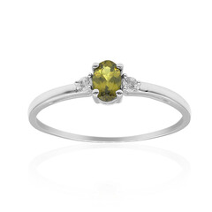 Bague en argent et Vésuvianite