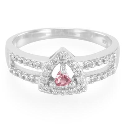 Bague en argent et Tourmaline cuprifère rose