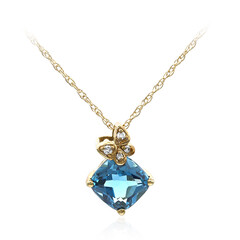 Collier en or et Topaze bleu de Londres