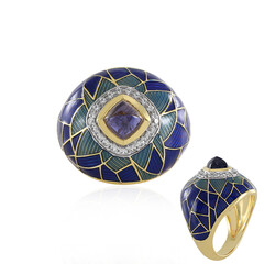 Bague en argent et Iolite (Adela Silber)