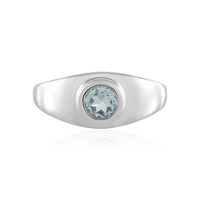 Bague en argent et Aigue-marine du Brésil