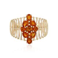 Bague en or et Citrine brandy (Ornaments by de Melo)