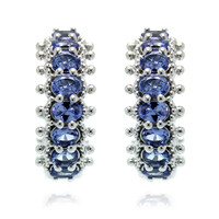 Boucles d'oreilles en argent et Tanzanite (Dallas Prince Designs)