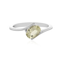 Bague en argent et Kunzite jaune canari