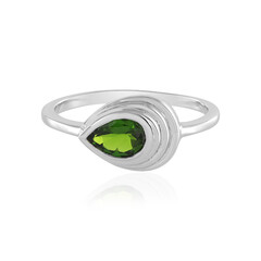 Bague en argent et Diopside de Russie