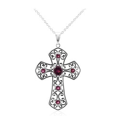 Collier en argent et Grenat Rhodolite