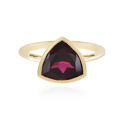 Bague en or et Grenat magenta