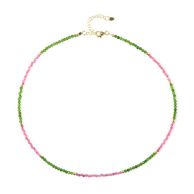 Collier en argent et Tourmaline rose