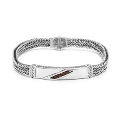 Bracelet en argent et Grenat du Mozambique (Nan Collection)