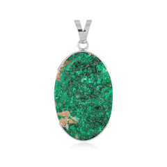 Pendentif en argent et Dioptase