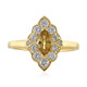 Bague en argent et Zircon jaune