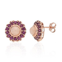 Boucles d'oreilles en or et Morganite du Brésil