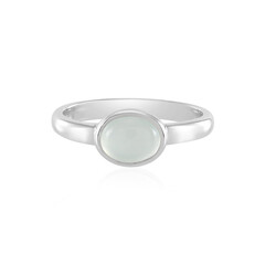 Bague en argent et Calcédoine d'eau