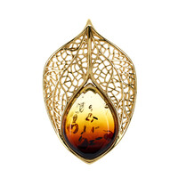 Pendentif en argent et Ambre baltique