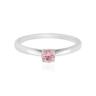 Bague en argent et Tourmaline rose du Nigéria