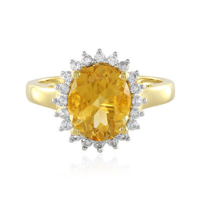 Bague en argent et Citrine