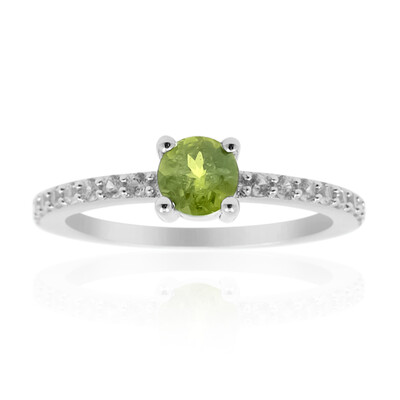 Bague en argent et Vésuvianite