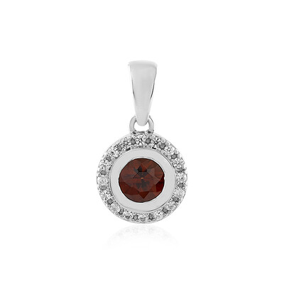 Pendentif en argent et Zircon rose