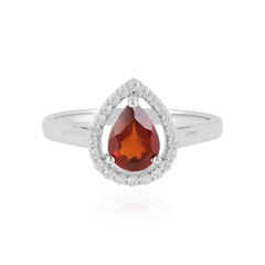 Bague en argent et Grenat Hessonite