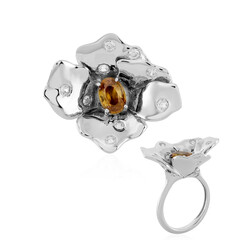 Bague en argent et Zircon jaune (SAELOCANA)