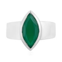 Bague en argent et Onyx vert