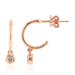 Boucles d'oreilles en or et Diamant rose de France SI1 d'Argyle 