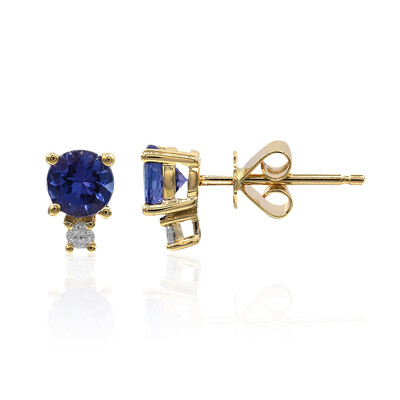 Boucles d'oreilles en or et Tanzanite AAA