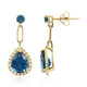 Boucles d'oreilles en or et Topaze bleu de Londres