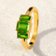 Bague en argent et Diopside de Russie