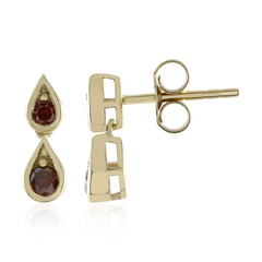 Boucles d'oreilles en or et Diamant rouge I3