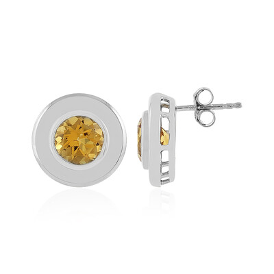 Boucles d'oreilles en argent et Citrine (MONOSONO COLLECTION)