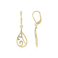 Boucles d'oreilles en argent et Diamant chocolat I3