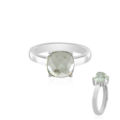 Bague en argent et Améthyste verte