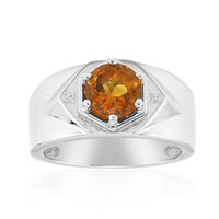 Bague en argent et Citrine Madère