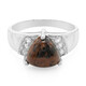 Bague pour homme en argent et Obsidienne acajou