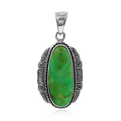 Pendentif en argent et Turquoise verte de Kingman (Art of Nature)