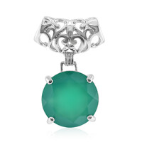 Pendentif en argent et Agate verte