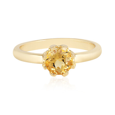 Bague en argent et Béryl jaune