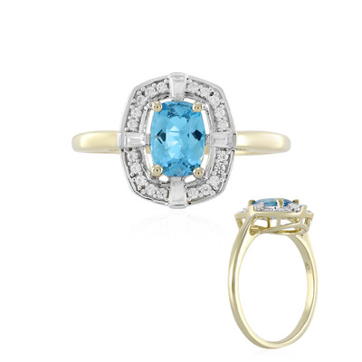 Bague en or et Topaze bleu Suisse (Adela Gold)