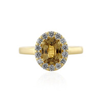 Bague en argent et Zircon jaune