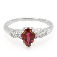 Bague en argent et Topaze Cerise