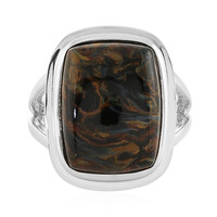 Bague en argent et Pietersite dorée