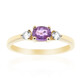 Bague en or et Saphir pourpre de Ceylan