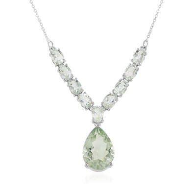 Collier en argent et Améthyste verte