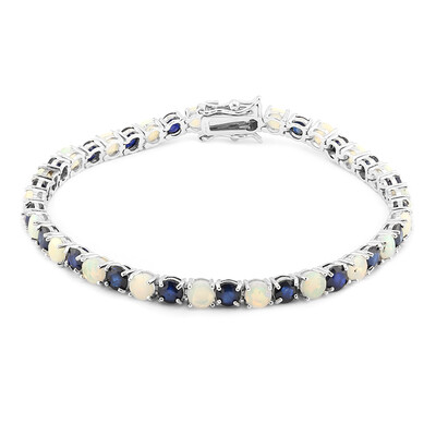 Bracelet en argent et Saphir bleu